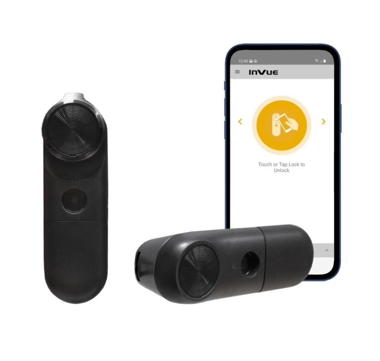 InVue LIVE Plunger Lock 用于金属框玻璃门和木质旁通门