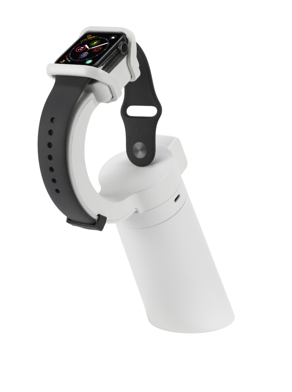 白色展示架上的智能手表