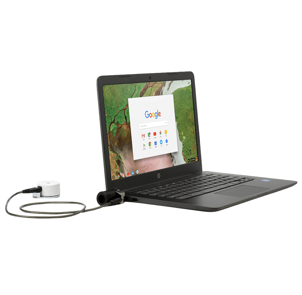 K 连接到笔记本电脑的安全锁